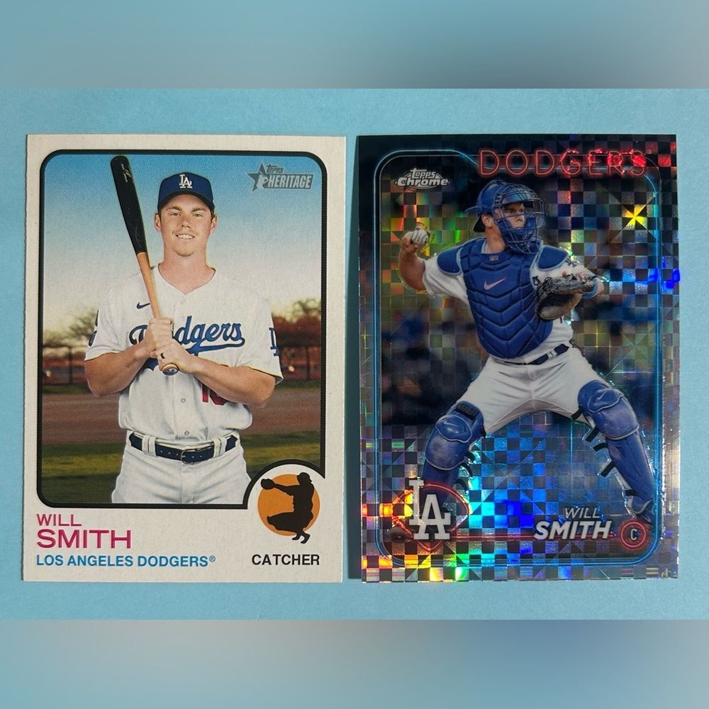 2-Will Smith, Los Angeles Dodgers Cards-2024 Topps XFactor & ‘22 Topps Heritage